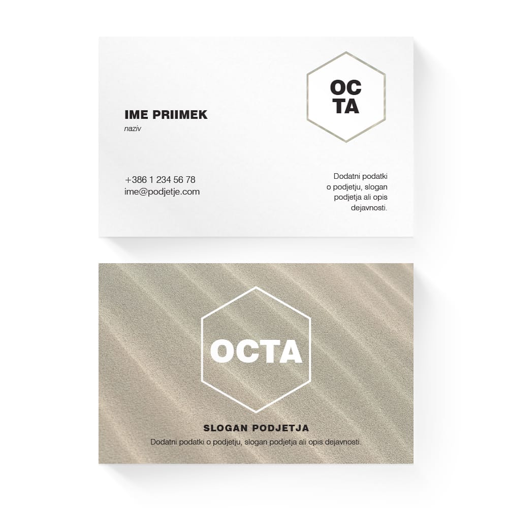 Izdelava vizitk - predloga (Octa - Pesek)