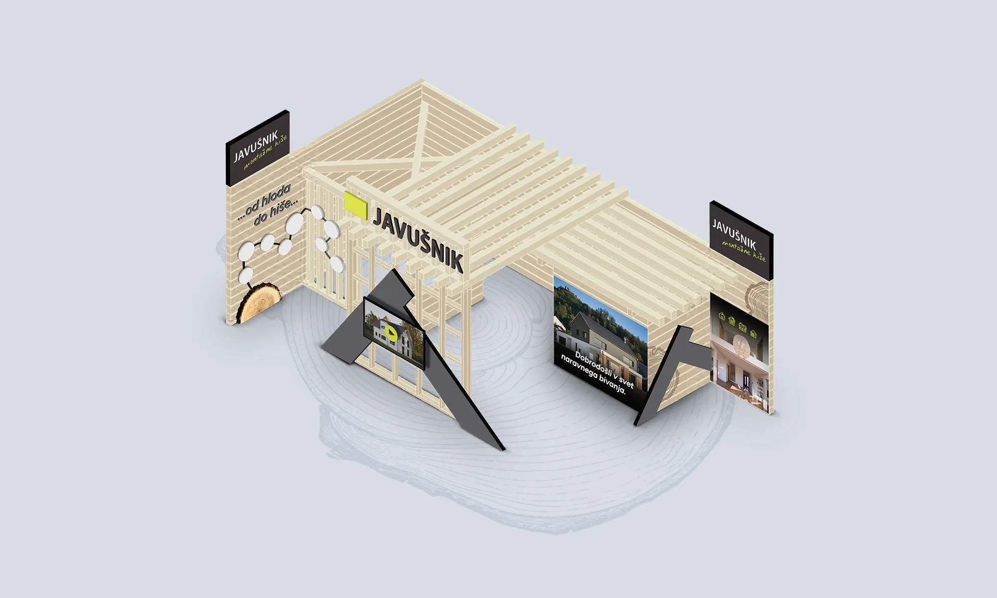 Hiše Javušnik - Catalogue + Trade fair stand