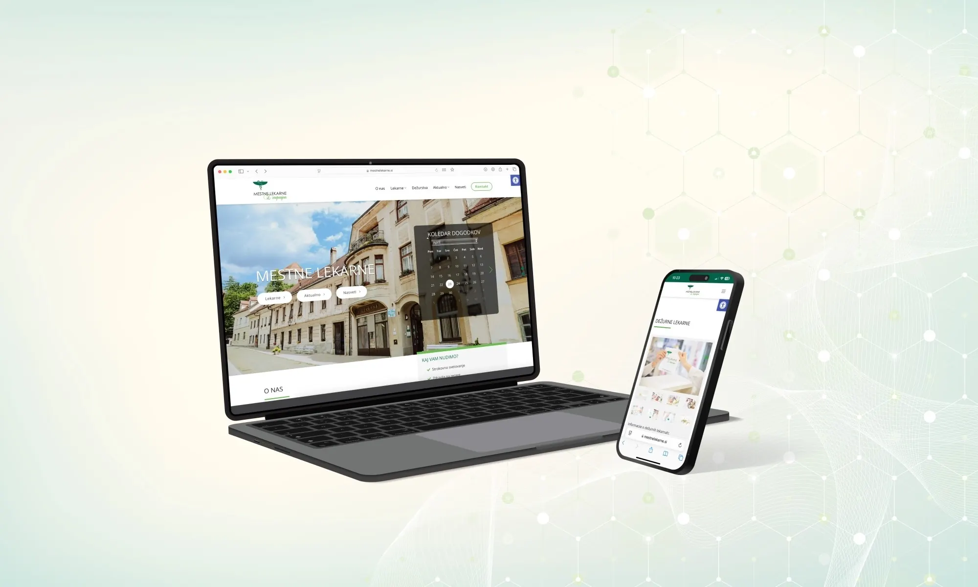 Javni zavod Mestne lekarne - Website creation